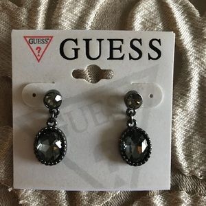 Guess Black Stone Earrings